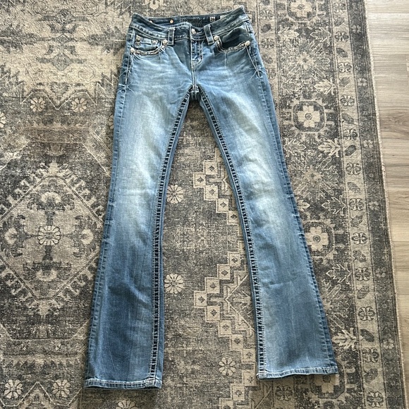 Miss Me y2k vintage Medium Blue Flare Jeans - Picture 1 of 8